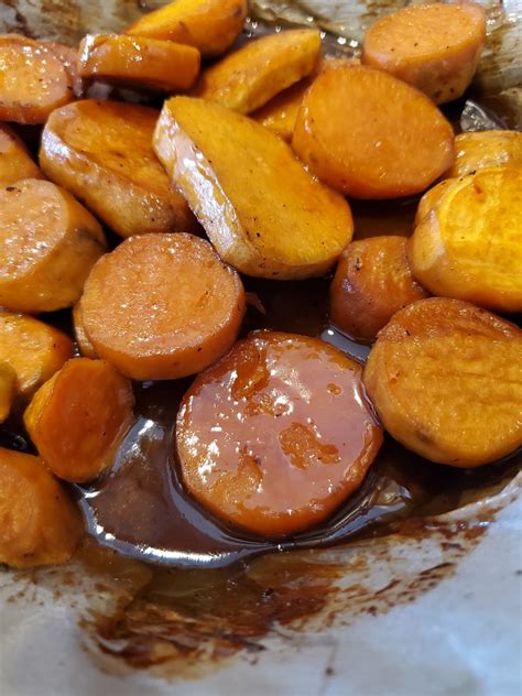 Roasted Glazed Sweet Potato Cinnamon Slices Whats Cookin Italian