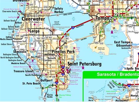 Drab Florida City Map Free Vector