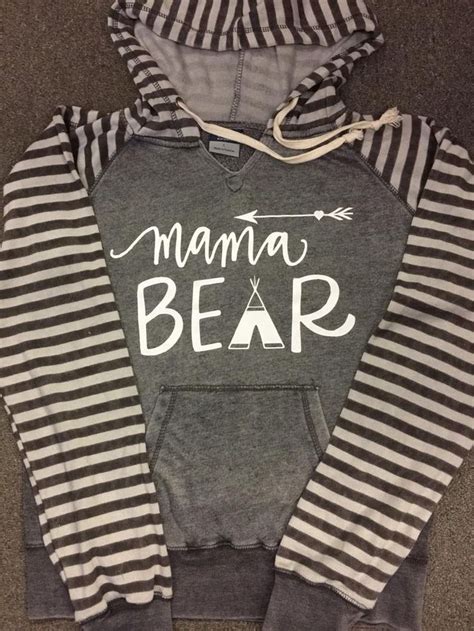 Mama Bear Hooded Sweatshirt Etsy Mama Bear Mama Bear Hoodie