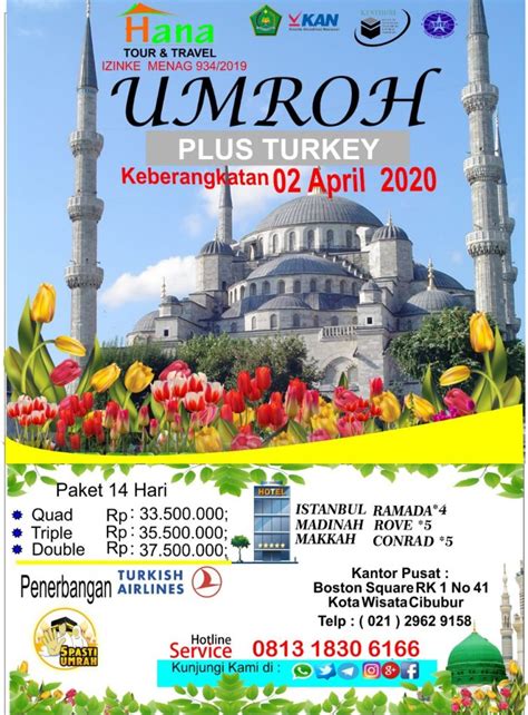 Umroh Plus Turki April 2020 Hana Tour And Travel