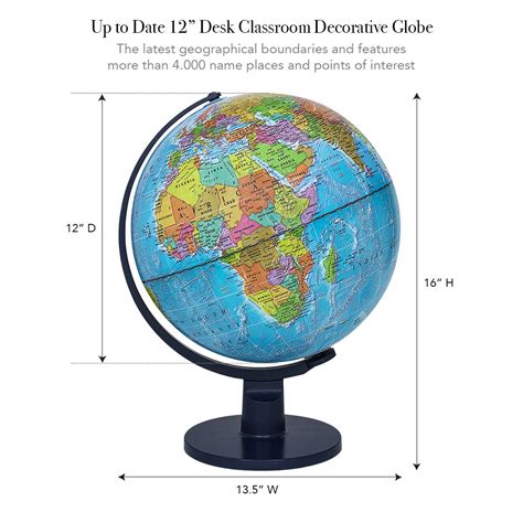 Waypoint Geographic World Globe For Kids Scout 12” Desk Classroom