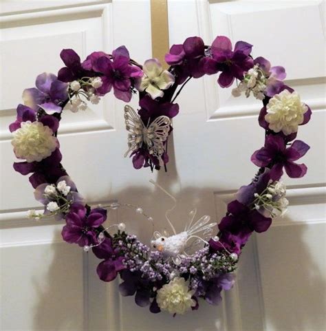 Heart Shaped Wreath Floral Wreath T For By Barbielinwreaths Silk