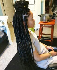 I did these mini braids/ box braids on my daughter's natural hair and this is a bunch of different style ideas that are perfect for school! 10 Extraordinary Jumbo Box Braids You Really Need To See ...