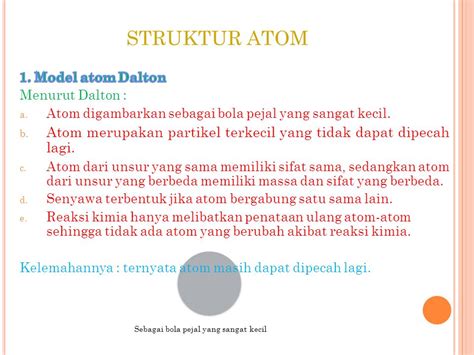 Teori Atom Menurut Dalton Ujian