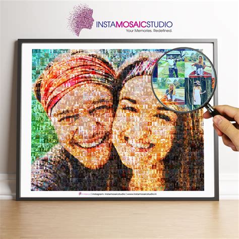 Photo Collage From Your Photos Custom Mosaic Photo Print Etsy India