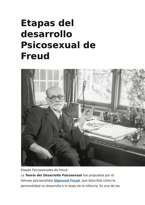 Etapas Del Desarrollo Psicosexual De Freud Etapas Del Desarrollo