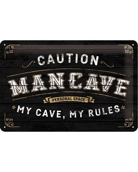 Nostalgic Art Man Cave Medium Metal Sign Homeoffice Wall Hanging Decor