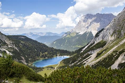 View Of The Seebensee And The Zugspitze Austrian Alps Oc 4500×3000