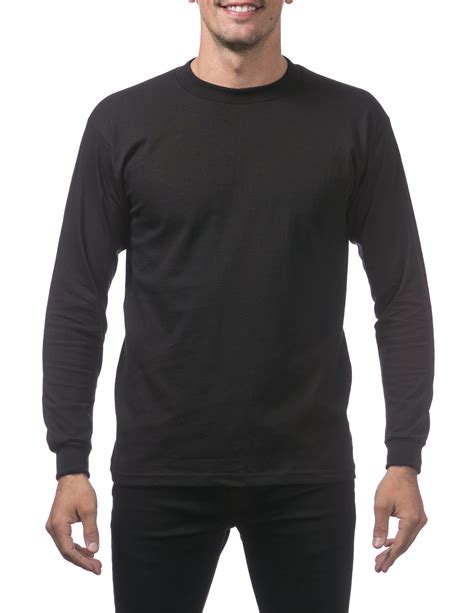 Heavyweight Cotton Long Sleeve Crew Neck T Shirt Pro Club East