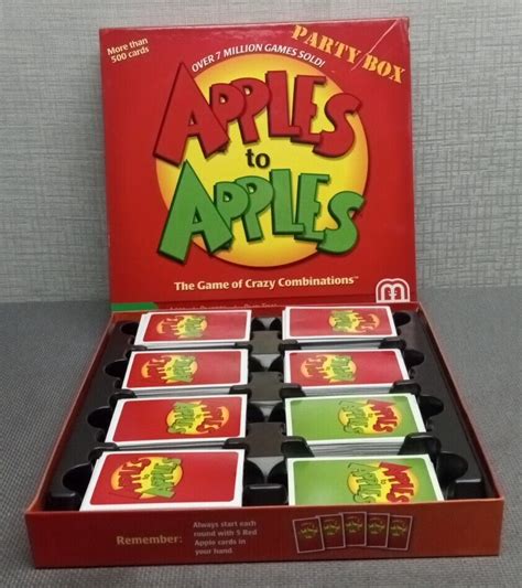 Mattel Apples To Apples To Go Party In A Box Card Game Party Box 746775321543 Ebay