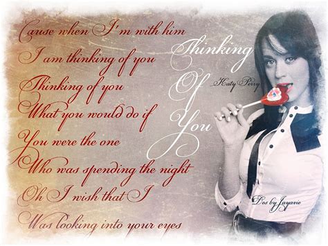 Thinking Of You Katy Perry Katy Perry Lyrics Book Cover