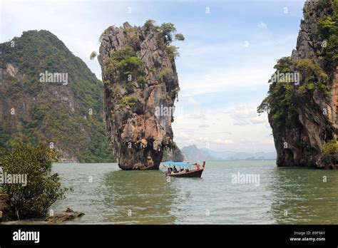Exotic Rock Formations At James Bond Island Off The Island Of Phuket