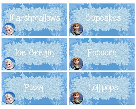 8 Best Images Of Frozen Food Labels Free Printable Birthday Party