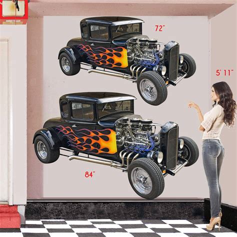Giant Custom Wallvehicle Sticker Decal Of Your Vintage Hot Rod