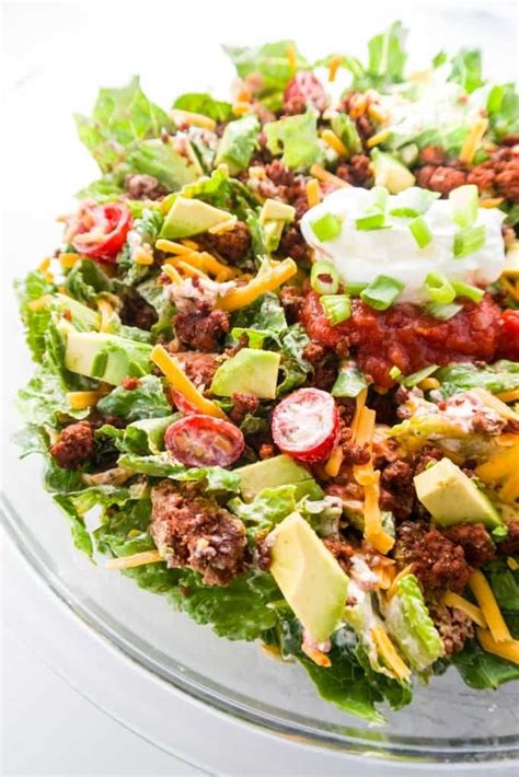 Healthy Taco Salad Low Carb Gluten Free This Easy Gluten Free