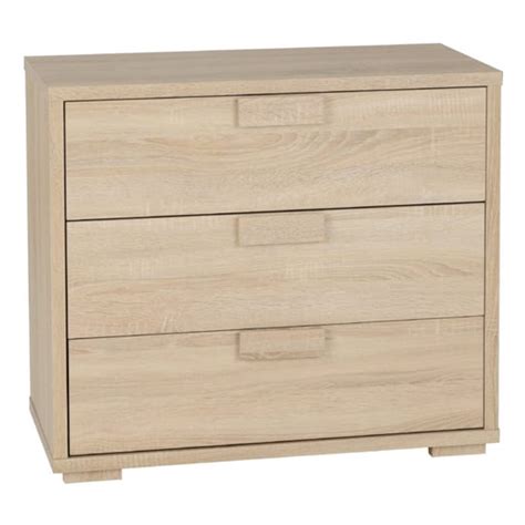 Calligaris Wooden Chest Of 3 Drawers In Light Sonoma Oak Furniture In Fashion
