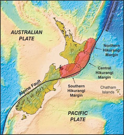 Nz Earthquake Fault Lines Map Swarm Of Earthquakes Along New Zealand