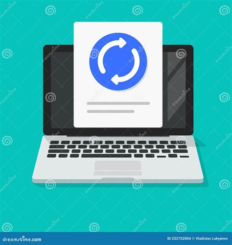 Updating File Icon On Computer Or Upgrading Software Online Process