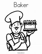 Coloring Baker Chef Cook Cooking Clipart Cake Outline Twistynoodle Pizza Built California Usa Login Favorites Printables Noodle sketch template