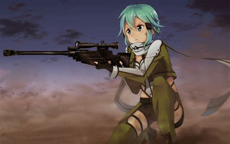 Desktop Wallpaper Sao Sword Art Online Asada Shino Sinon Anime Girl