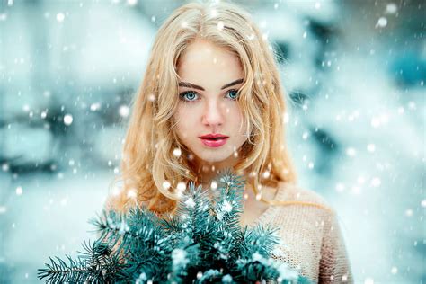 Winter Outdoor Blue Eyes Girl Model Beautiful Hd Wallpaper Pxfuel