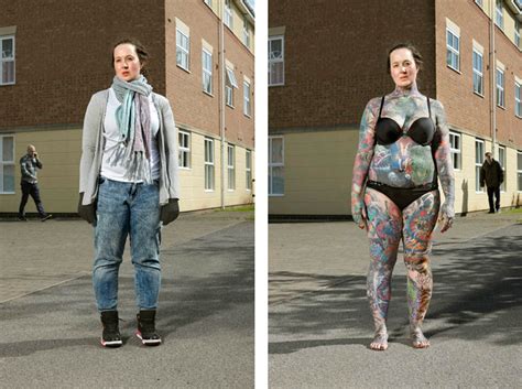 Revealing Portraits Of Heavily Tattooed People Who Normally Cover Their Whole Bodies