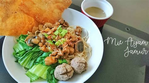 Mie Yamin Ayam Jamur Indonesian Chicken Mushroom Noodle