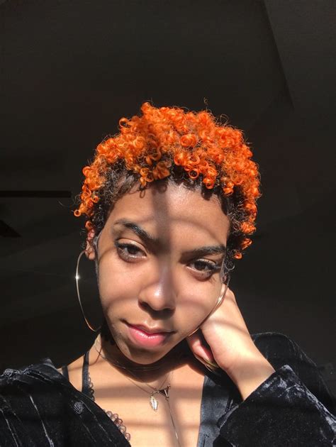 me w orange hair orange hair dyed natural hair hair styles
