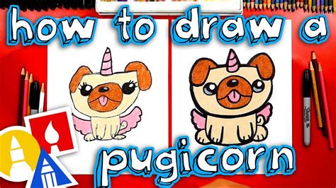 How To Draw A Unipug Pugicorn Unicorn Pug Youtube