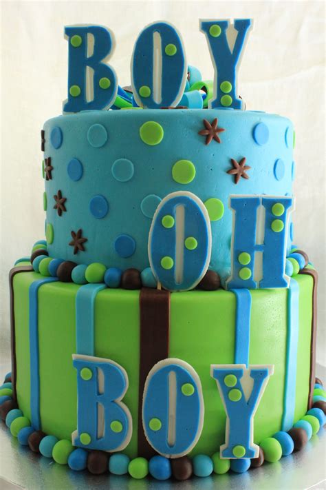 Bath time baby shower food. Polka dots and stripes. Green, blue, and brown. BOY OH BOY baby shower cake www.facebook.com ...
