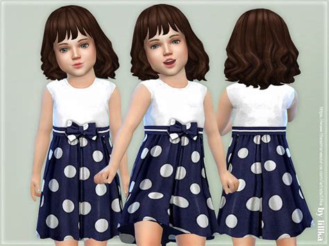 The Sims Resource Polka Dot Summer Dress Needs Toddler Stuff