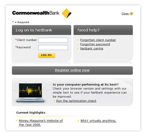 This product is not currently available via finder. Your NetBank login page is changing - Commonwealth Bank Group