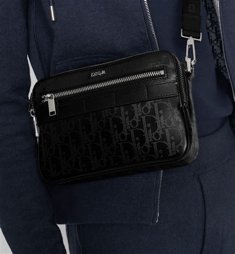 Safari Messenger Bag Black Dior Oblique Galaxy Leather Dior