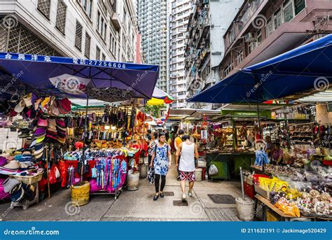 Scenes Of The Traditional Market On Wan Chai Street Hong Kong