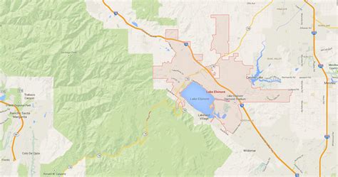 Lake Elsinore California Map