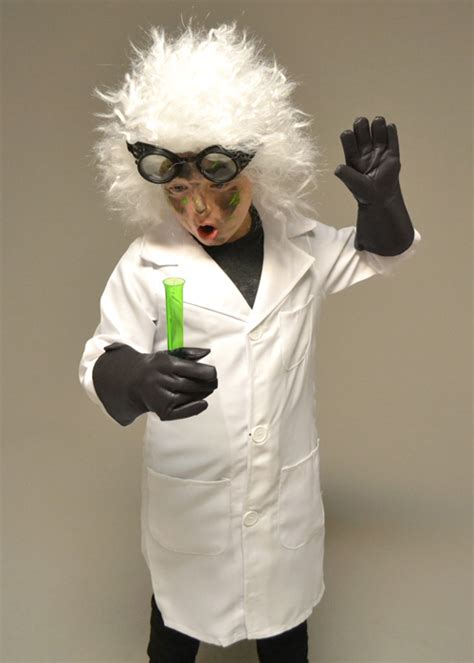 Childrens Size Mad Scientist Costume With Wig Ebay