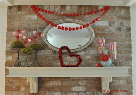 valentine s day mantel decorations clumsy crafter