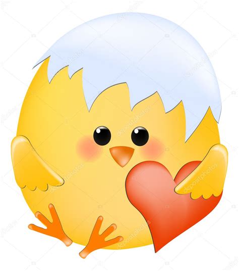 Chick With Heart — Stock Vector © Embosser 1793170