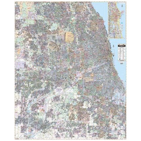 Chicago Il Metro Wall Map Shop City County Maps Sexiz Pix