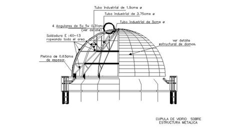 Dome Structural Detail Drawing In Autocad File Cadbull