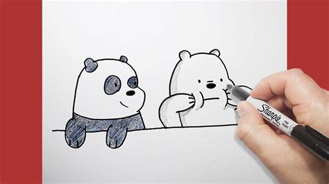 رسم الدببة الثلاثة وهم صغار