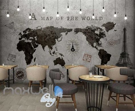 Map Wall Mural Map Murals Wall Maps World Map Wallpaper New