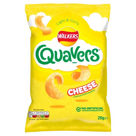 Walkers Quavers Cheese Snacks Crisps 20g