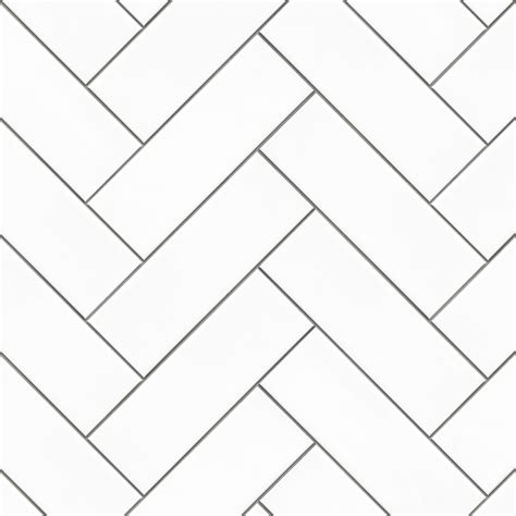 White Herringbone Tile Pattern For Interior Application
