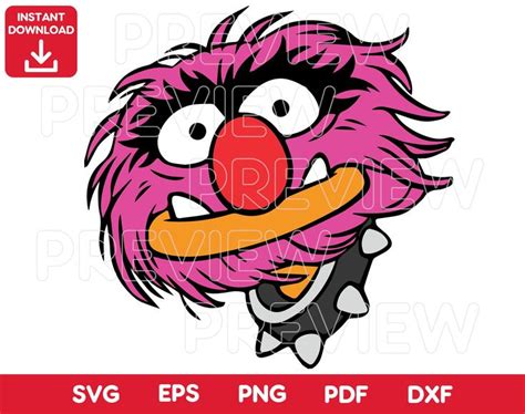 Vector Animal Muppets In Svg Png Dxf Eps Pdf Format Instant Download
