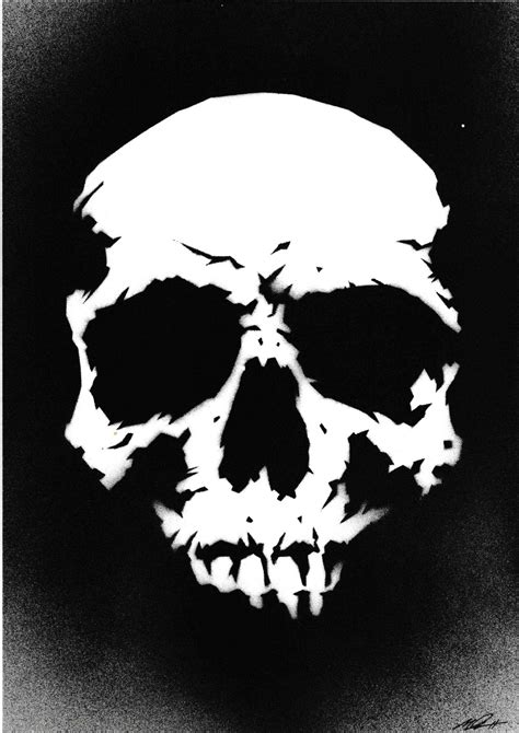 Skull Stencil Piece Comic Art Skull Stencil Skulls Drawing