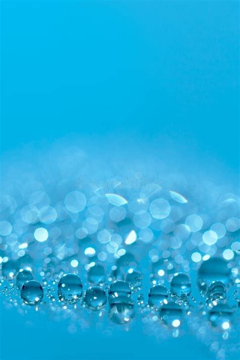 Gota De Agua Azul Brillo Fondo Brillante Gotas De Agua De Fondo
