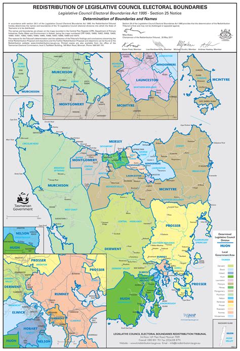 Tasmanian Electorates Map