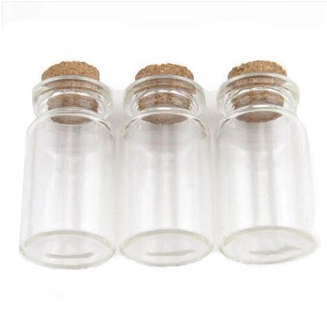 50pcs 22 33mm 5ml Clear Glass Wishing Bottles Vials With Cork Wholesale Empty 5 Ml Mini Glass
