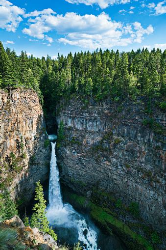 Spahats Creek Falls At Wells Gray Provincial Park In The Canadian Rocky